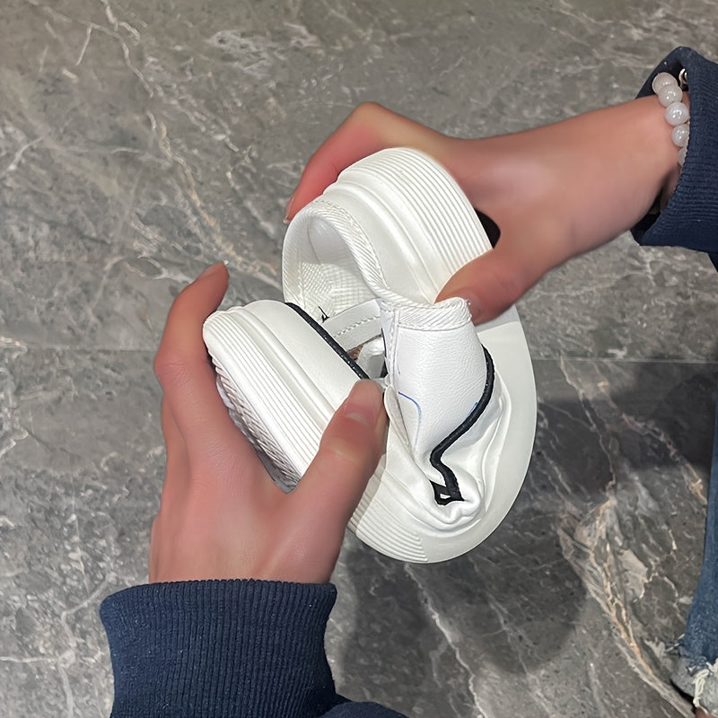 Summer Half-toe Sandals For Women; Breathable And Comfortable Student Shoes; Fashionable Slippers