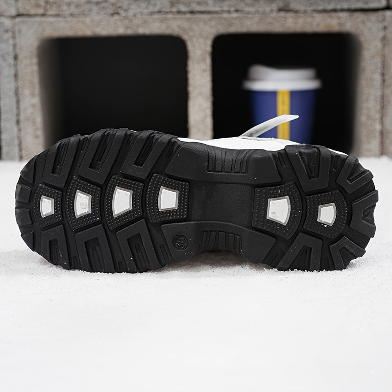 Winter Snow Boots - Slip-Resistant, Thick Sole, White & Blue Design, Perfect for Outdoor Activities & Casual Wear, Winter Boots